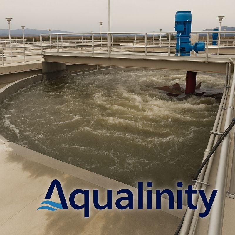 Industrial water treatment basin